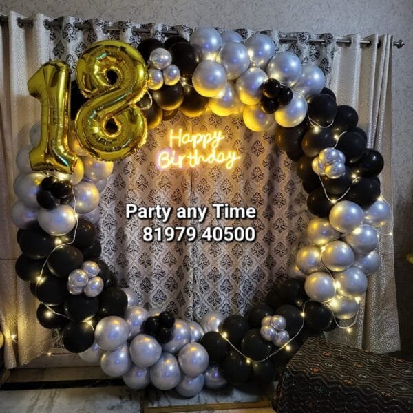 balloon arch with number