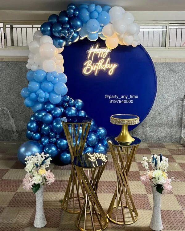 Blue theme decorations