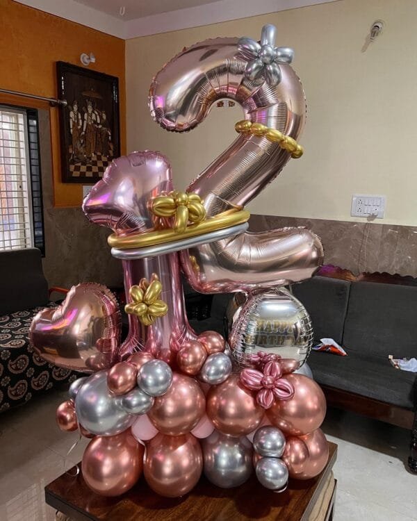 12year birthday balloons bouquet