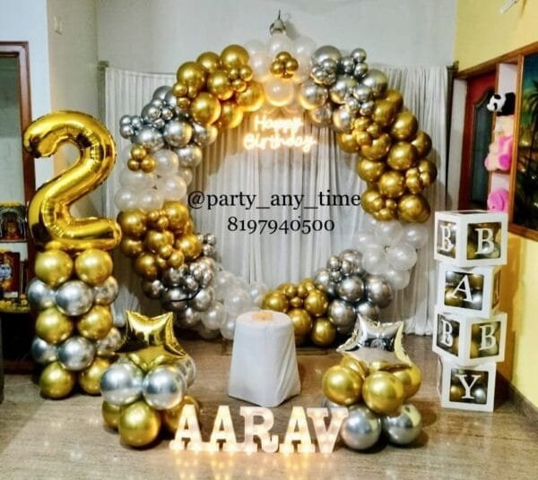 2nd birthday round arch decoration - Image 2