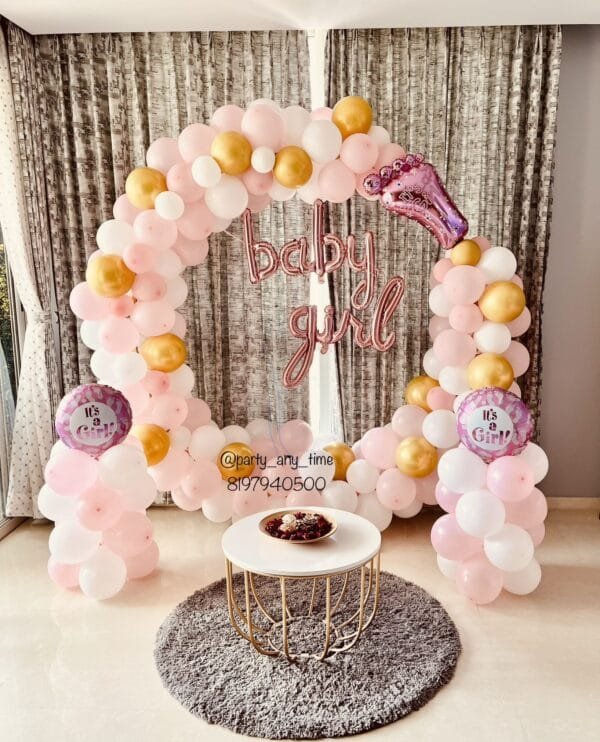 Baby girl welcome decorations