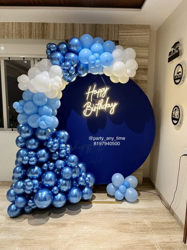 Blue theme decorations